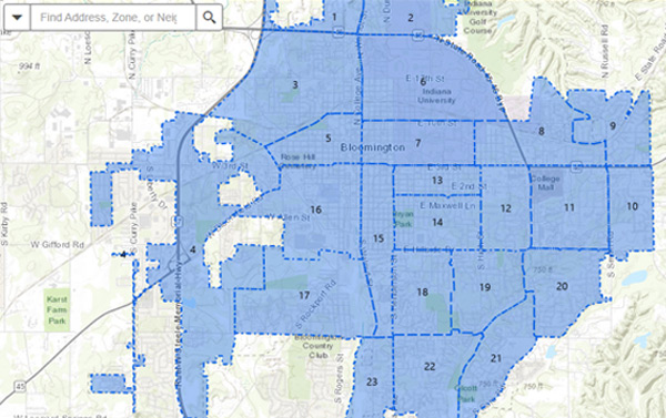 Map Bloomington